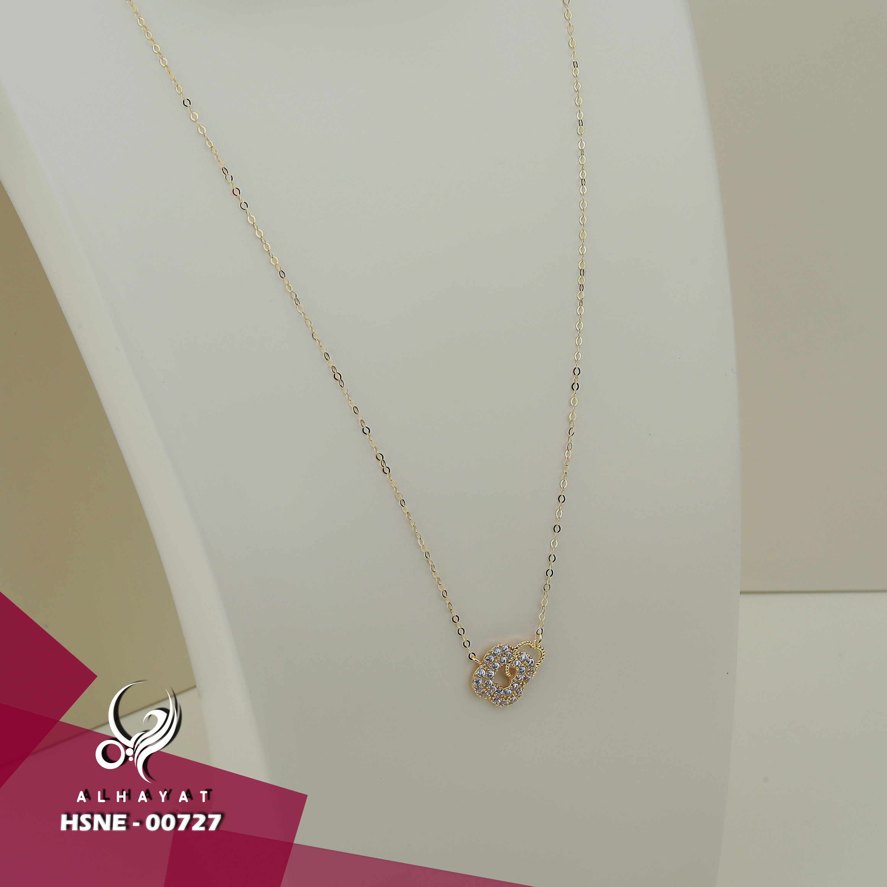 18 karat gold choker, made in Turkey - (H-0824)